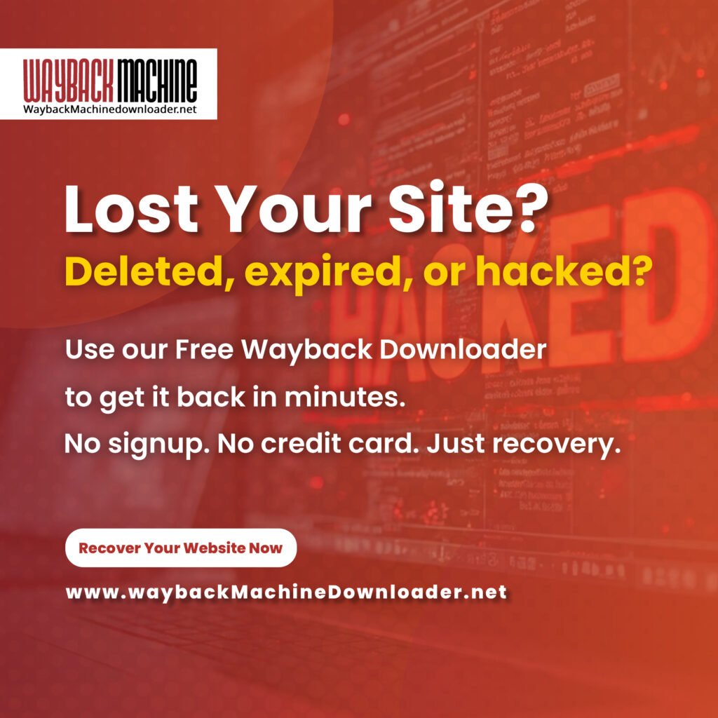 Lost your website post | restore website from wayback
